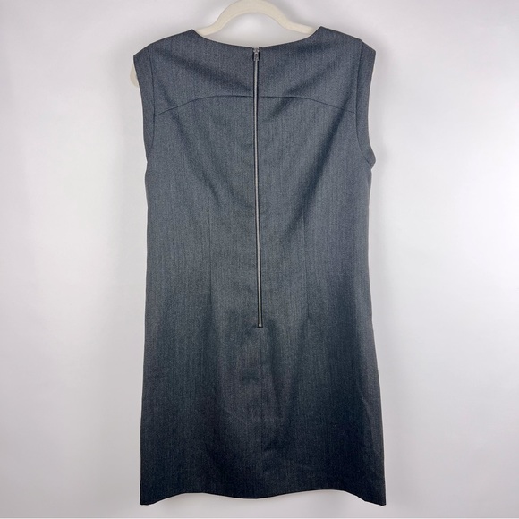 J. Crew Dark Gray Sleeveless Shift Dress Size 6 - Picture 6 of 11